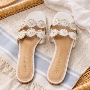 Jack Rogers Mini Lauren Slide Sandals – Size 9.5 - White – NWT
